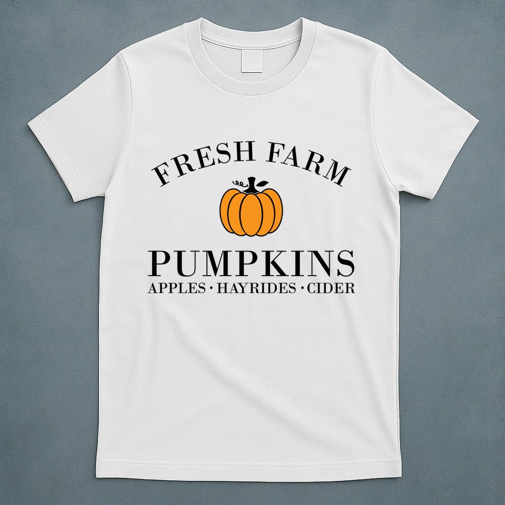 Fresh Farm Pumpkins Apples Hayrides Cider T-Shirt