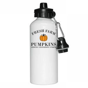 Fresh Farm Pumpkins Apples Hayrides Cider Aluminum Water Bottle