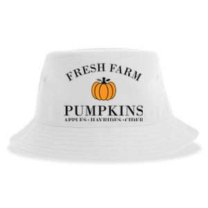 Fresh Farm Pumpkins Apples Hayrides Cider Sustainable Bucket Hat