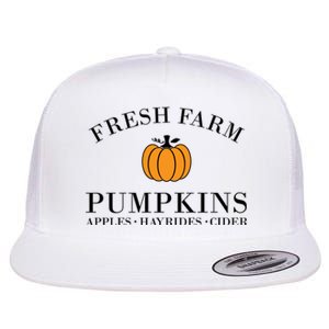 Fresh Farm Pumpkins Apples Hayrides Cider Flat Bill Trucker Hat