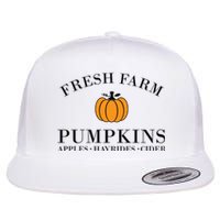 Fresh Farm Pumpkins Apples Hayrides Cider Flat Bill Trucker Hat