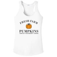 Fresh Farm Pumpkins Apples Hayrides Cider Ladies PosiCharge Competitor Racerback Tank