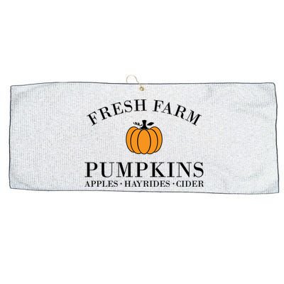 Fresh Farm Pumpkins Apples Hayrides Cider Large Microfiber Waffle Golf Towel