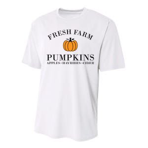 Fresh Farm Pumpkins Apples Hayrides Cider Performance Sprint T-Shirt