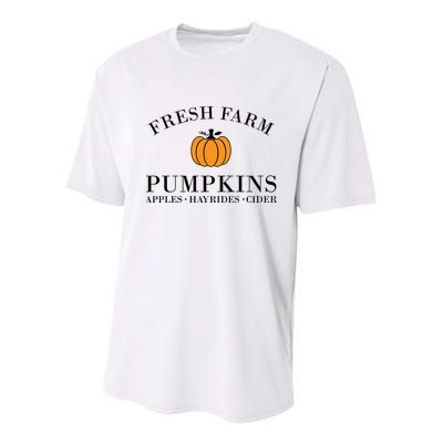 Fresh Farm Pumpkins Apples Hayrides Cider Youth Performance Sprint T-Shirt