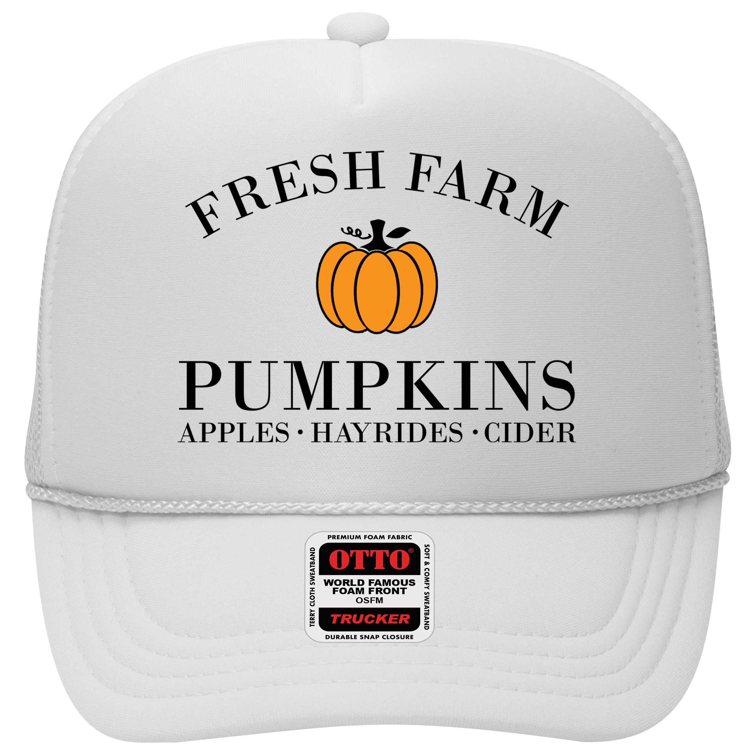 Fresh Farm Pumpkins Apples Hayrides Cider Hat