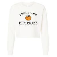 Fresh Farm Pumpkins Apples Hayrides Cider Cropped Pullover Crew