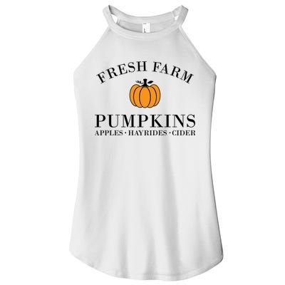 Fresh Farm Pumpkins Apples Hayrides Cider Women's Perfect Tri Rocker Tank