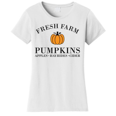 Fresh Farm Pumpkins Apples Hayrides Cider Women's T-Shirt