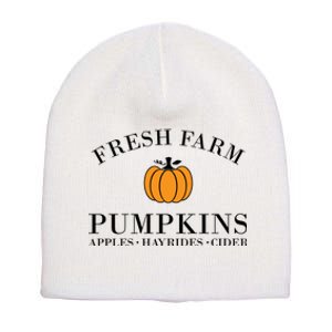 Fresh Farm Pumpkins Apples Hayrides Cider Short Acrylic Beanie