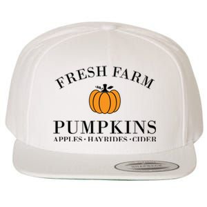 Fresh Farm Pumpkins Apples Hayrides Cider Wool Snapback Cap