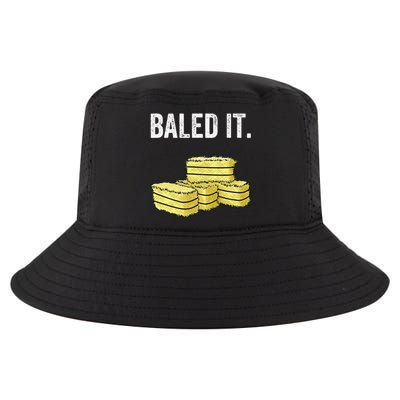 Funny Farmer Pun Baled It Farming Humor Farm Joke Cool Comfort Performance Bucket Hat