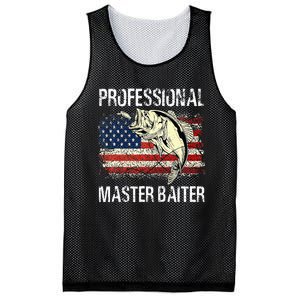 Funny Fishing Professional Master Baiter Retro American Flag Mesh Reversible Basketball Jersey Tank