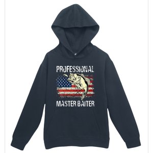 Funny Fishing Professional Master Baiter Retro American Flag Urban Pullover Hoodie