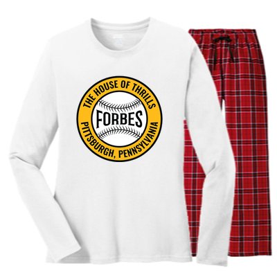 Forbes Field Pittsburgh Women's Long Sleeve Flannel Pajama Set 