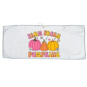 Farm Fresh Pumpkins Farming Farmer Autumn Fall Large Microfiber Waffle Golf Towel