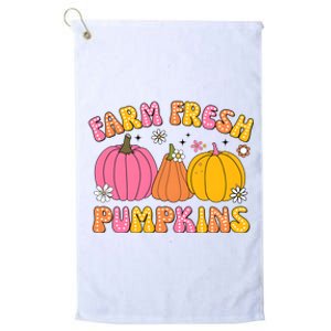 Farm Fresh Pumpkins Farming Farmer Autumn Fall Platinum Collection Golf Towel