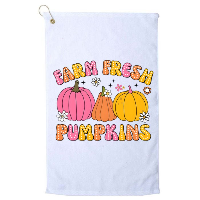 Farm Fresh Pumpkins Farming Farmer Autumn Fall Platinum Collection Golf Towel