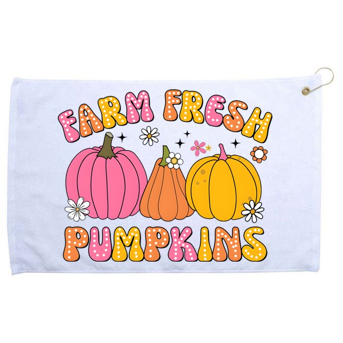 Farm Fresh Pumpkins Farming Farmer Autumn Fall Grommeted Golf Towel