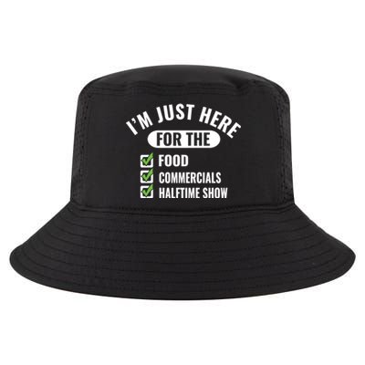 Funny Football Party I'm Just Here For The Funny Gift Cool Comfort Performance Bucket Hat