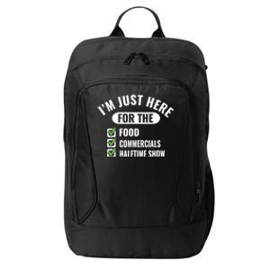 Funny Football Party I'm Just Here For The Funny Gift City Backpack