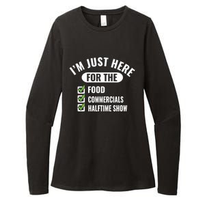 Funny Football Party I'm Just Here For The Funny Gift Womens CVC Long Sleeve Shirt