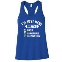 Funny Football Party I'm Just Here For The Funny Gift Women's Racerback Tank