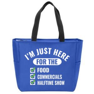 Funny Football Party I'm Just Here For The Funny Gift Zip Tote Bag