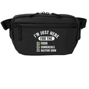 Funny Football Party I'm Just Here For The Funny Gift Crossbody Pack