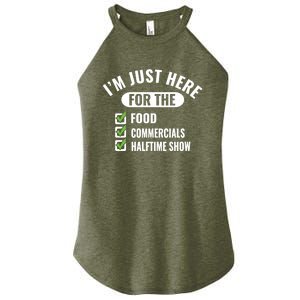 Funny Football Party I'm Just Here For The Funny Gift Women's Perfect Tri Rocker Tank