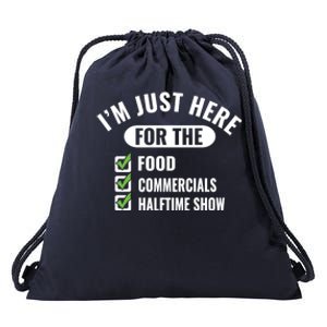 Funny Football Party I'm Just Here For The Funny Gift Drawstring Bag