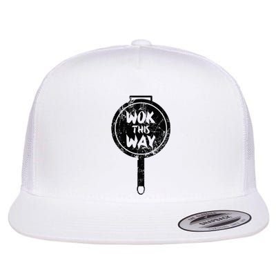 Funny Frying Pan Chinese Food Wok This Way Flat Bill Trucker Hat