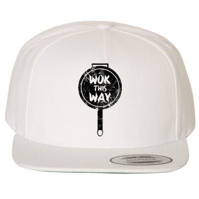 Funny Frying Pan Chinese Food Wok This Way Wool Snapback Cap