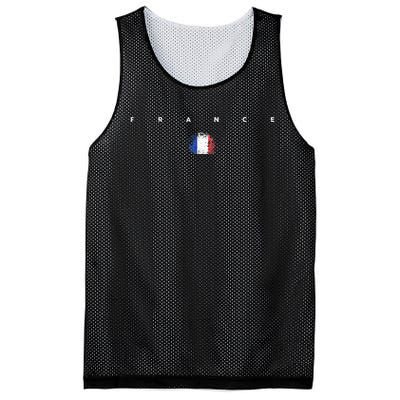 France Flag Pride Vintage Retro Soccer French Football Mesh Reversible Basketball Jersey Tank