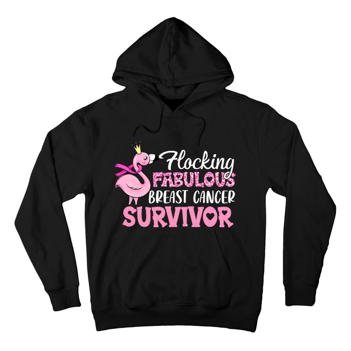 Flocking Fabulous Pink Ribbon Flamingo Breast Cancer Hoodie