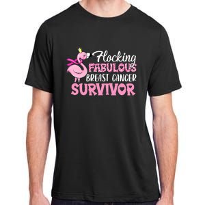 Flocking Fabulous Pink Ribbon Flamingo Breast Cancer Adult ChromaSoft Performance T-Shirt