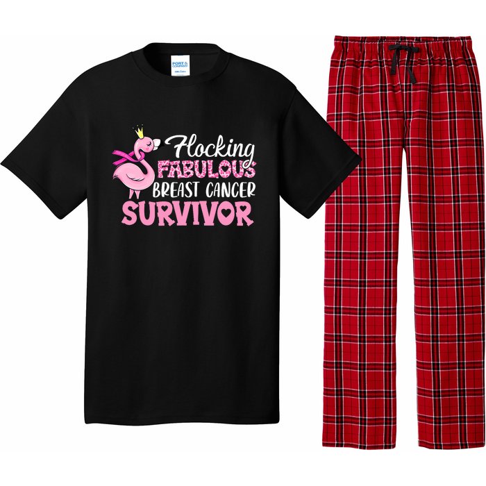 Flocking Fabulous Pink Ribbon Flamingo Breast Cancer Pajama Set