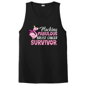 Flocking Fabulous Pink Ribbon Flamingo Breast Cancer PosiCharge Competitor Tank