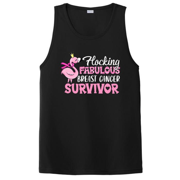 Flocking Fabulous Pink Ribbon Flamingo Breast Cancer PosiCharge Competitor Tank