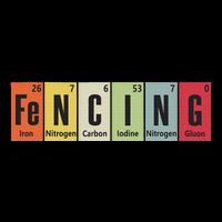 Funny Fencing Periodic Elements Vintage Fencing Science Apron