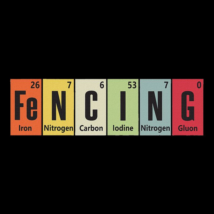 Funny Fencing Periodic Elements Vintage Fencing Science Apron