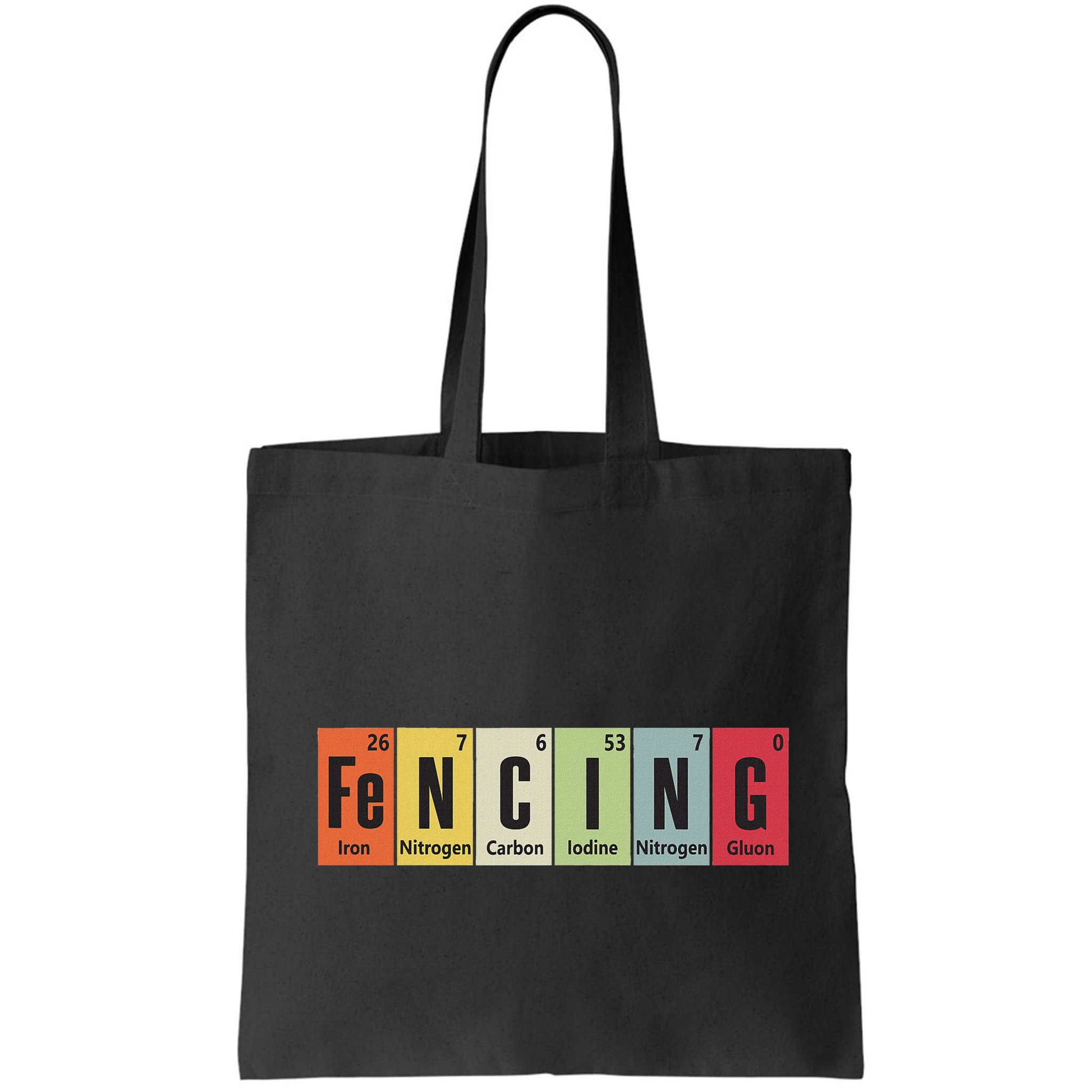 Funny Fencing Periodic Elements Vintage Fencing Science Bag