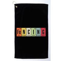 Funny Fencing Periodic Elements Vintage Fencing Science Golf Towel