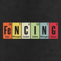 Funny Fencing Periodic Elements Vintage Fencing Science Golf Towel