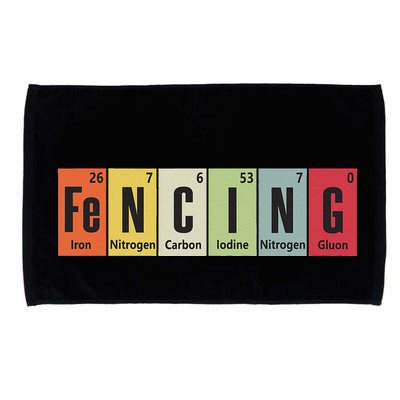 Funny Fencing Periodic Elements Vintage Fencing Science Microfiber Hand Towel