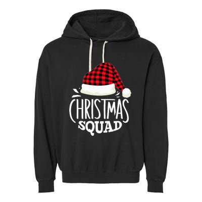 Festive Family Pajama Party Christmas Squad Gathering Garment-Dyed Fleece Hoodie