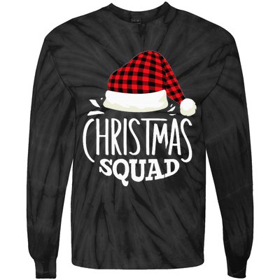 Festive Family Pajama Party Christmas Squad Gathering Tie-Dye Long Sleeve Shirt