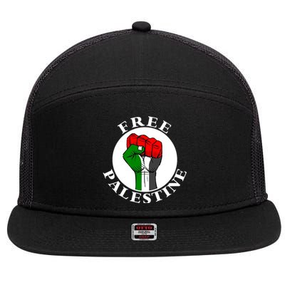 #Freepalestine Free Palestine 7 Panel Mesh Trucker Snapback Hat