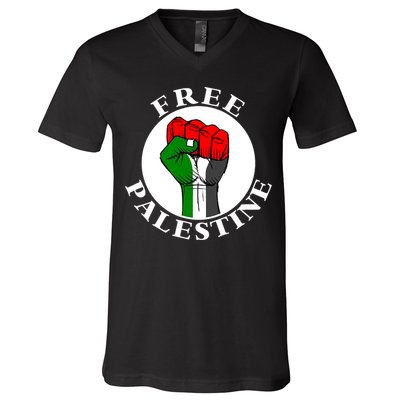 #Freepalestine Free Palestine V-Neck T-Shirt