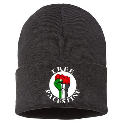 #Freepalestine Free Palestine Sustainable Knit Beanie